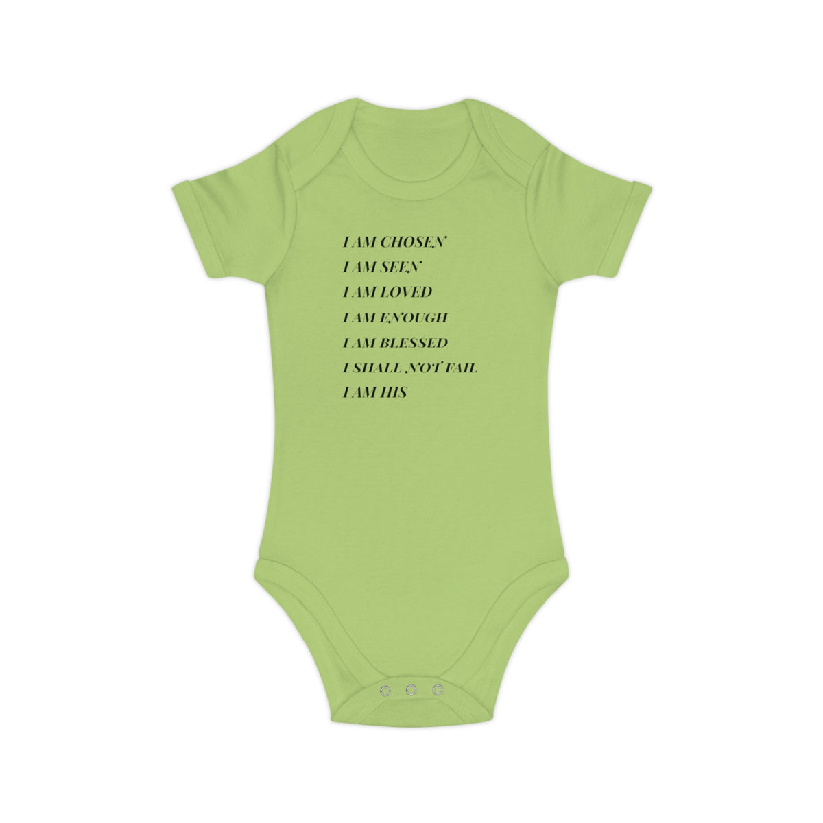 Affirmation Baby Bodysuit — "I Am Chosen, I Am Seen" Cotton Onesie