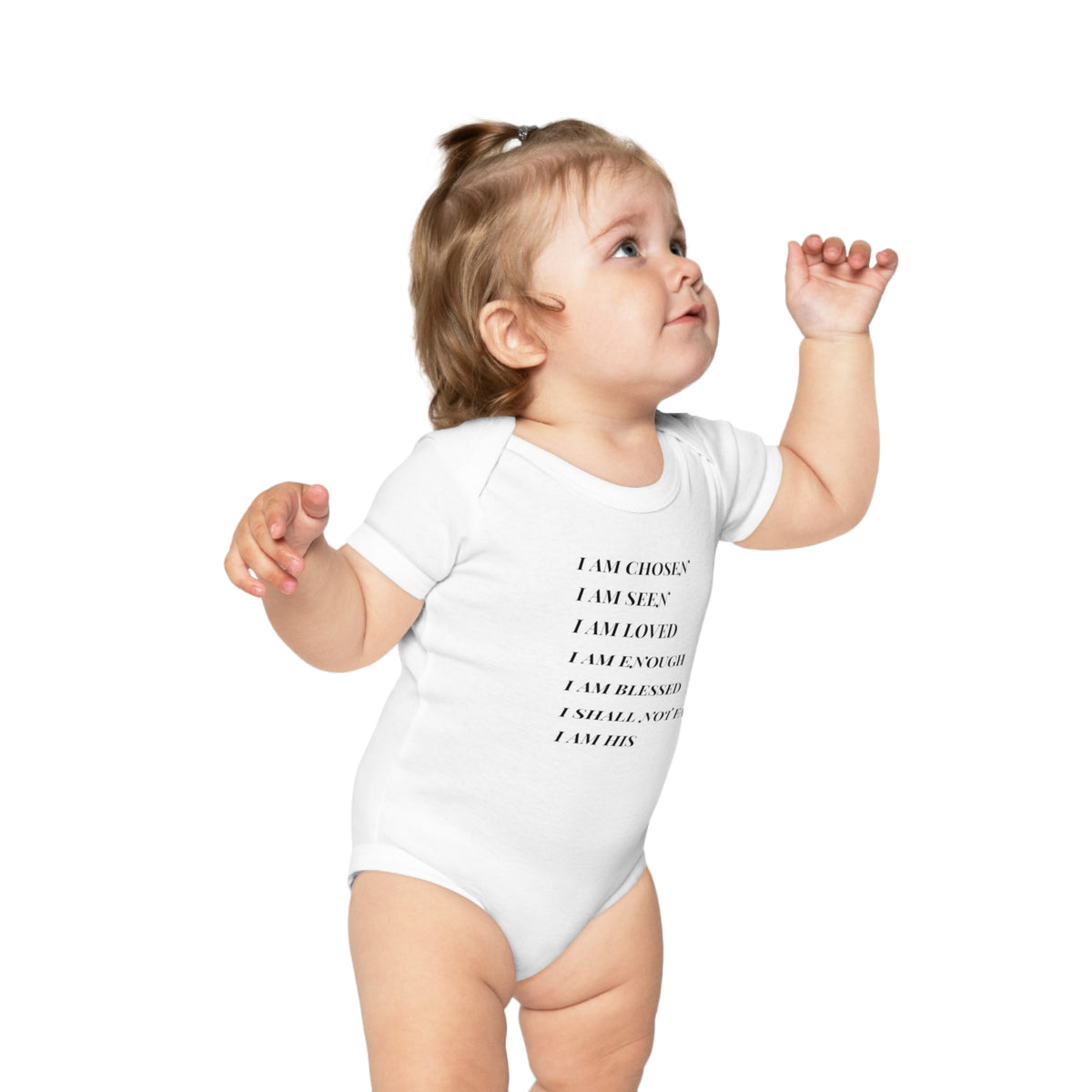 Affirmation Baby Bodysuit — "I Am Chosen, I Am Seen" Cotton Onesie