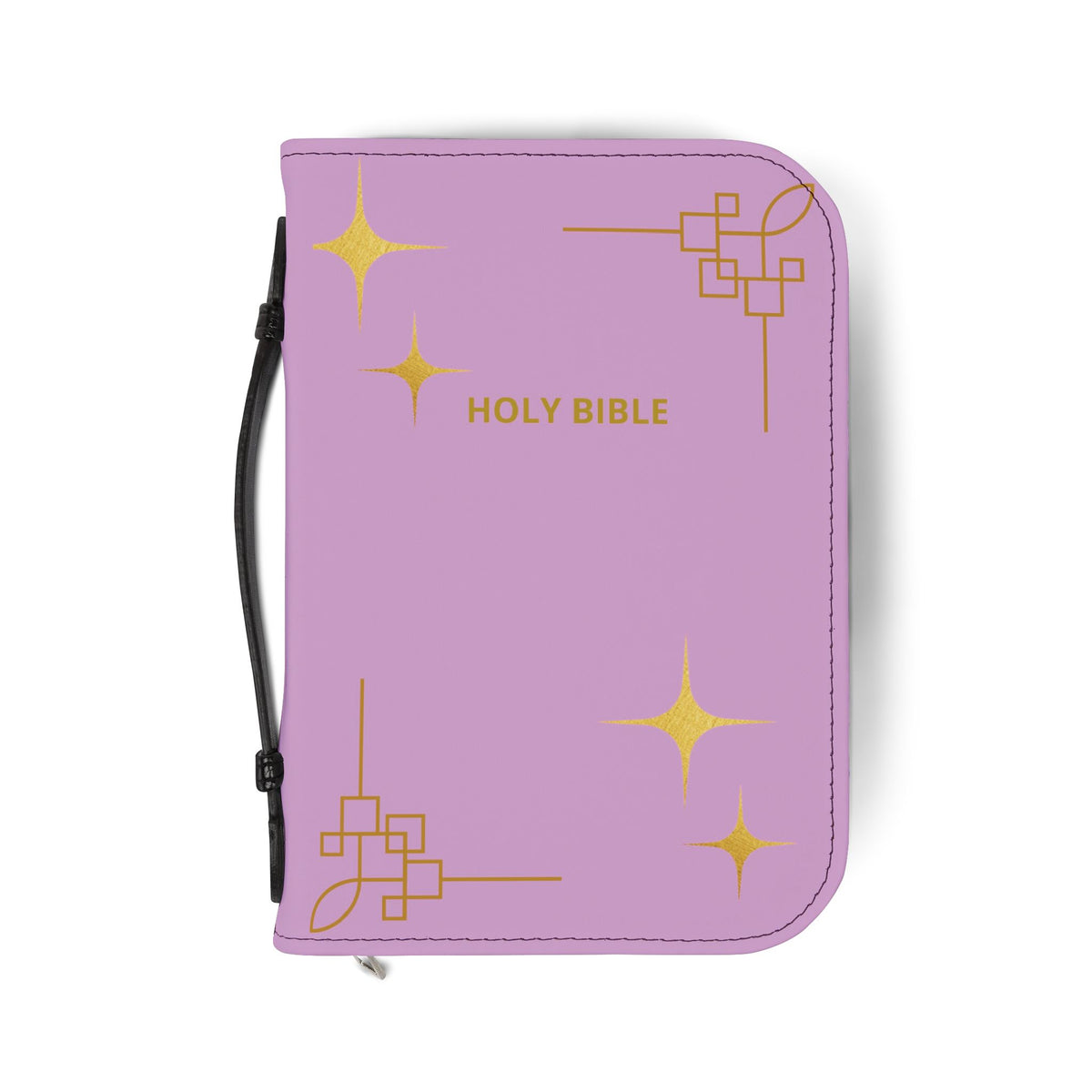 Floral Blue Gradient Bible Cover — 'Holy Bible' Zippered Protective Case with Gold Cross & 'Dedication' Interior