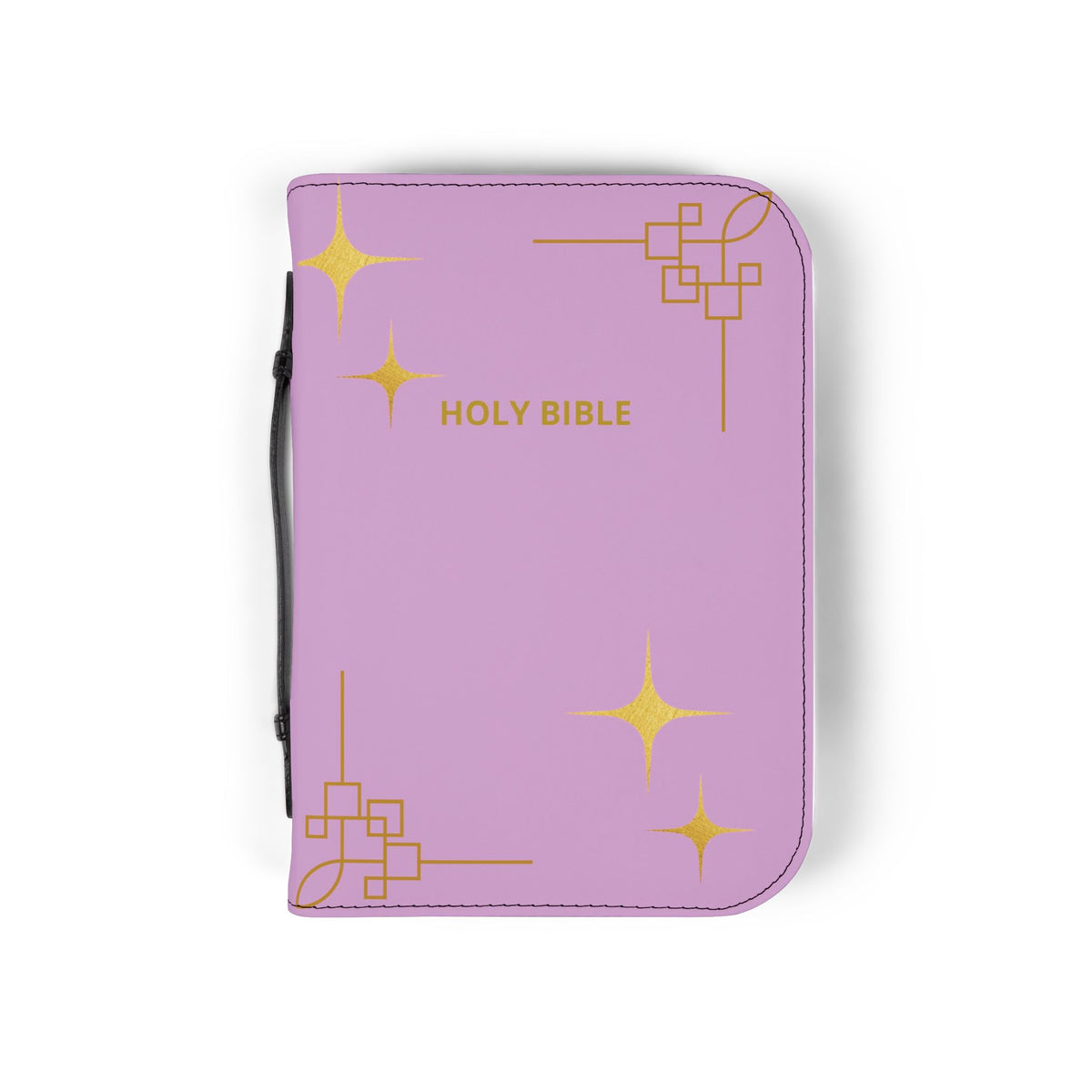 Floral Blue Gradient Bible Cover — 'Holy Bible' Zippered Protective Case with Gold Cross & 'Dedication' Interior