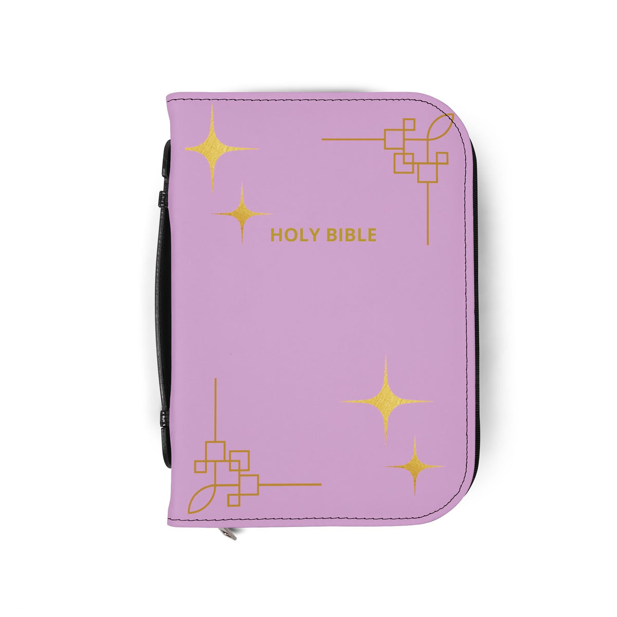 Floral Blue Gradient Bible Cover — 'Holy Bible' Zippered Protective Case with Gold Cross & 'Dedication' Interior