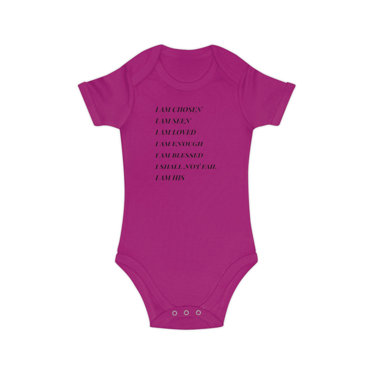 Affirmation Baby Bodysuit — "I Am Chosen, I Am Seen" Cotton Onesie