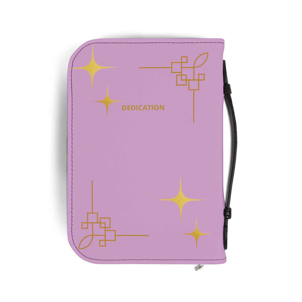 Floral Blue Gradient Bible Cover — 'Holy Bible' Zippered Protective Case with Gold Cross & 'Dedication' Interior