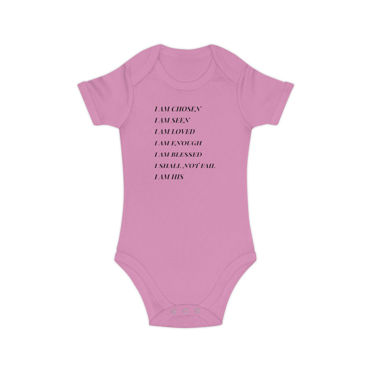 Affirmation Baby Bodysuit — "I Am Chosen, I Am Seen" Cotton Onesie