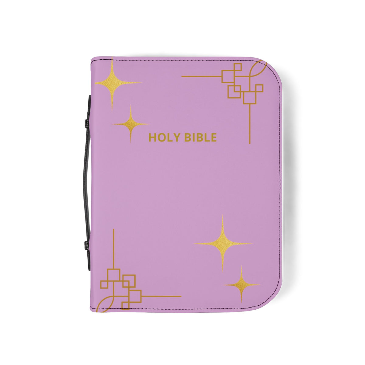 Floral Blue Gradient Bible Cover — 'Holy Bible' Zippered Protective Case with Gold Cross & 'Dedication' Interior