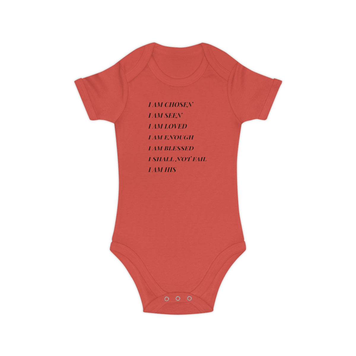 Affirmation Baby Bodysuit — "I Am Chosen, I Am Seen" Cotton Onesie