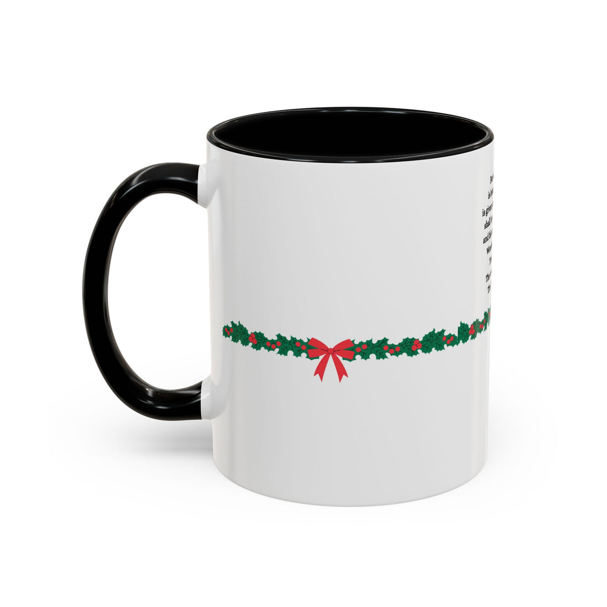 Christmas Scripture Coffee Mug — Isaiah 9:6 Holly Accent (11/15oz)